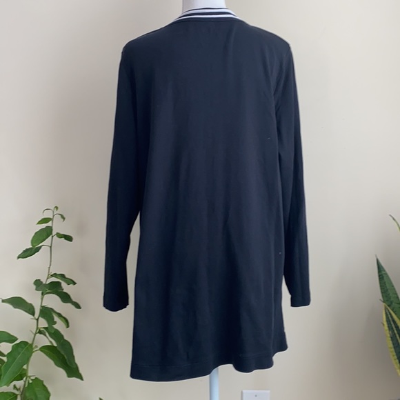 Charter Club long sleeve black top Sz 1X - Picture 4 of 6